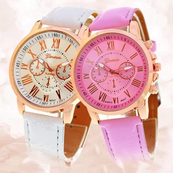 Reloj geneva rosa pastel 4