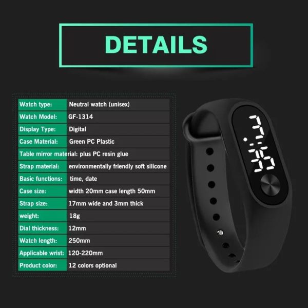 Reloj digital led touch negro2